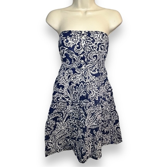 American Eagle Outfitters Dresses & Skirts - American Eagle Women’s Strapless Dress Navy White Size 4